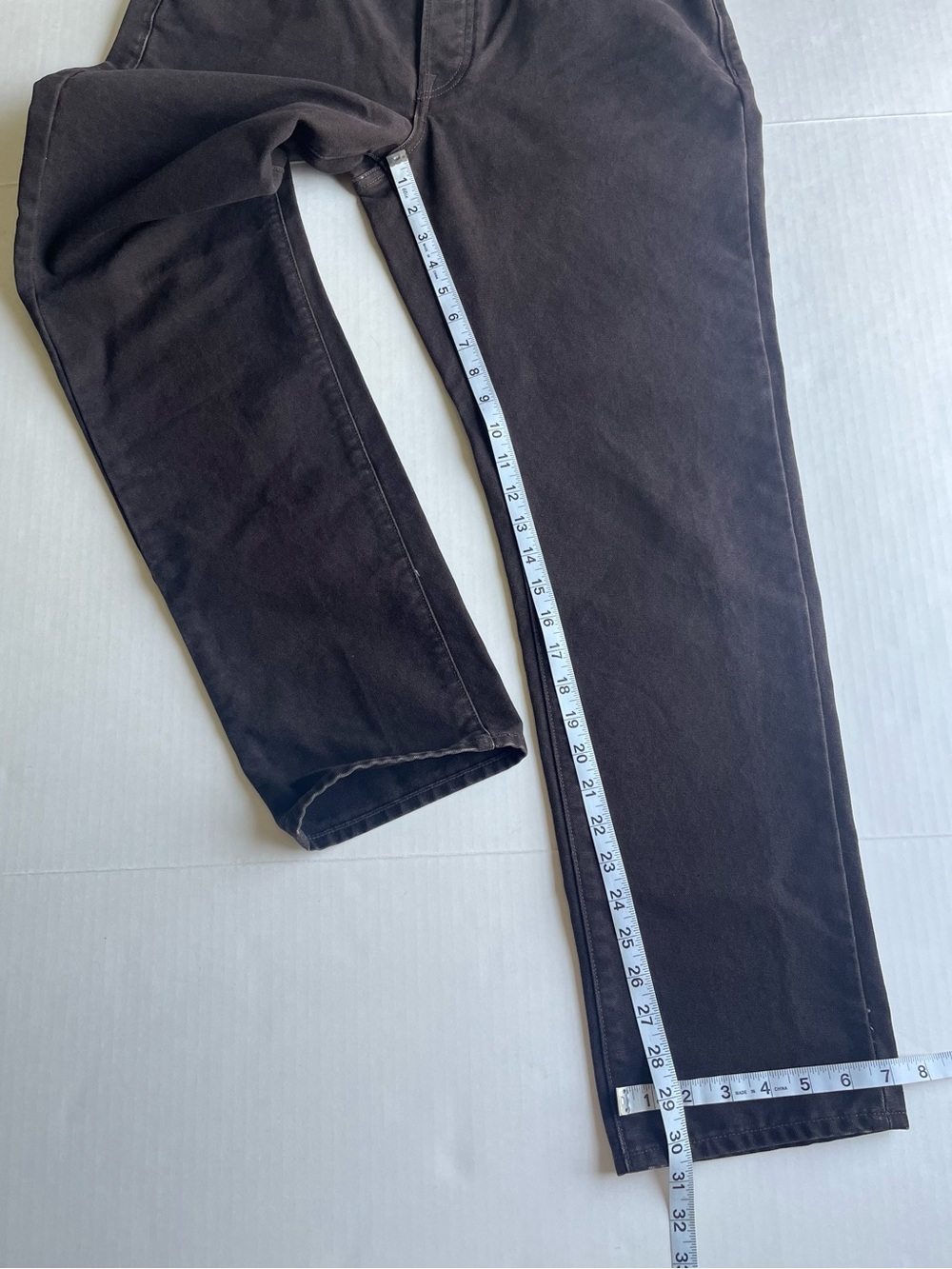 Sid Mashburn Men’s Brown Cotton Canvas Straight Leg 5-Pocket Button Fly Pant 36 - Picture 7 of 10